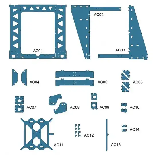 Laser cut parts for P3Steel v1