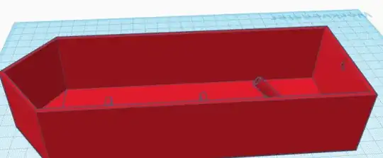 Screenshot of a boat modeled in Tinkercad