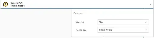 Ender 3 profile nozzle selection Ender 3 profile nozzle selection