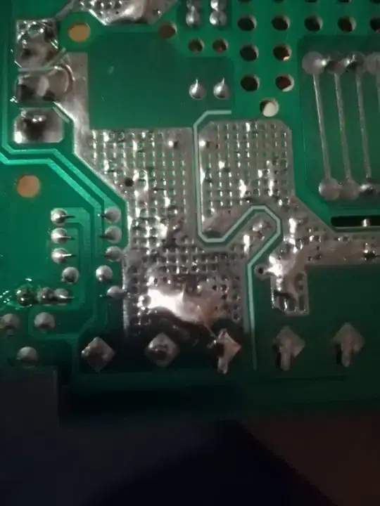 Close up of PCB