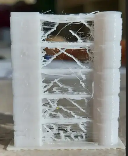3D print showing stringing