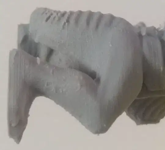 Detail of a 0.05 mm layer height printed model