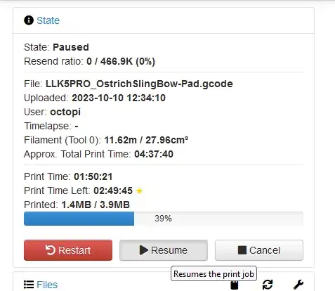 Octoprint UI