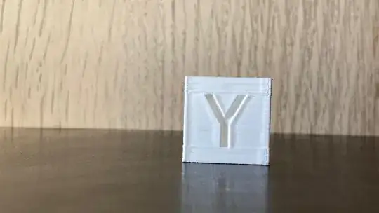 Photo of the Y side of a calibration cube