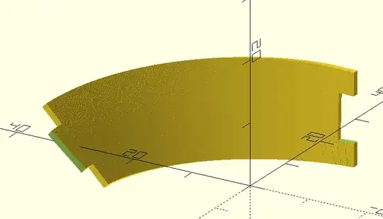 Quadrant 1 piece with tabs