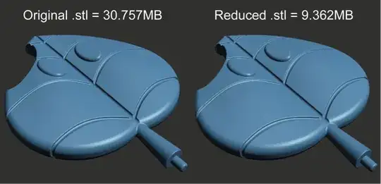 Reduction of file size Reduction of file size