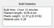 Simplify3D print statistics