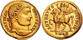 Solidus of Constantine the Great (r. 306–337) issued at Antioch c. 324–325