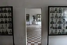 Image 40Rooms of the Tuol Sleng Genocide Museum contain thousands of photos taken by the Khmer Rouge of their victims. (from History of Cambodia)