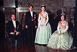 Image 23From left to right, Japanese Emperor Hirohito, Crown Prince Akihito, Crown Princess Michiko and Empress Nagako, 1959 (from Monarch)