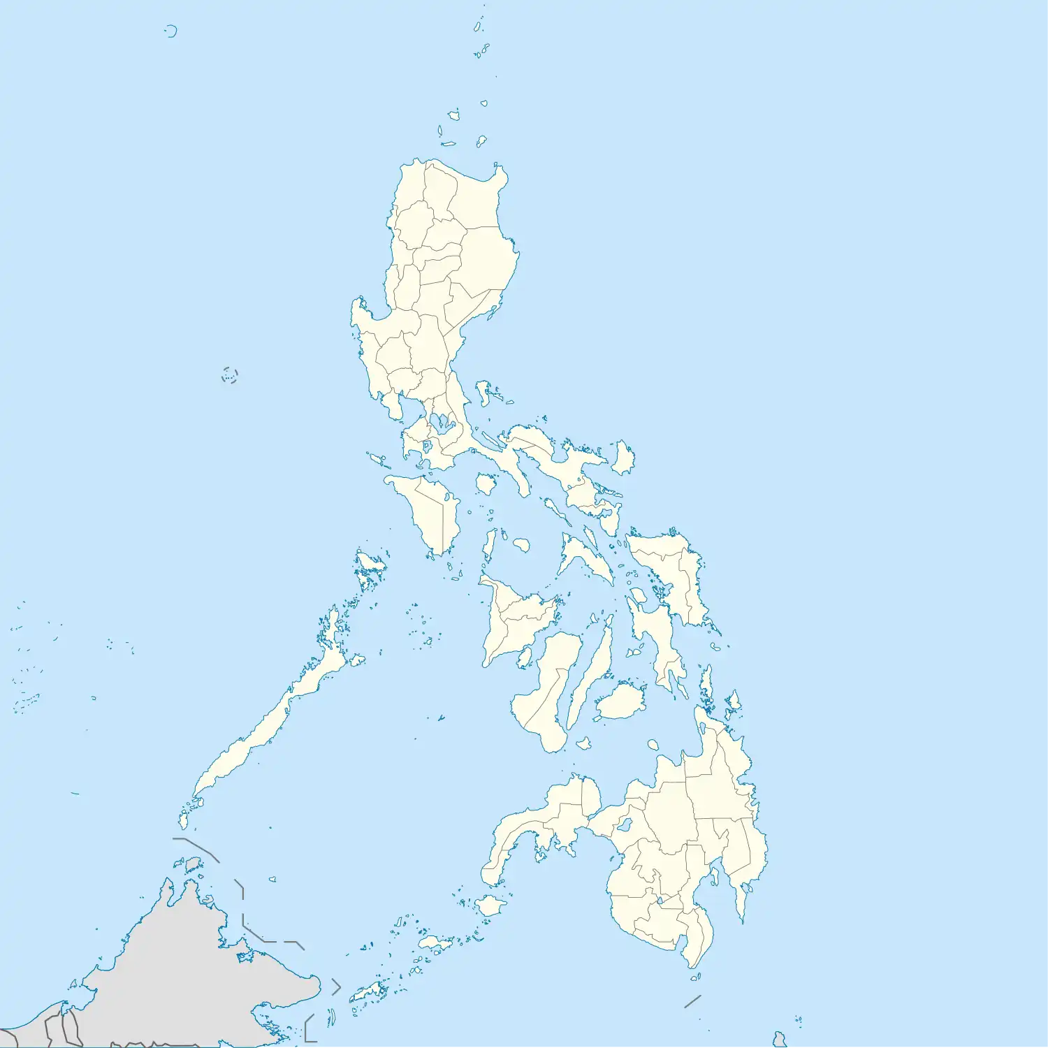 A map of Philippines with Manila marked in the north of the country.