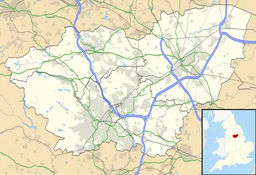 Tapton Hill transmitting station is located in South Yorkshire